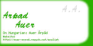 arpad auer business card